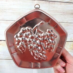 Vintage West Bend Copper Grapes Wall Decor
